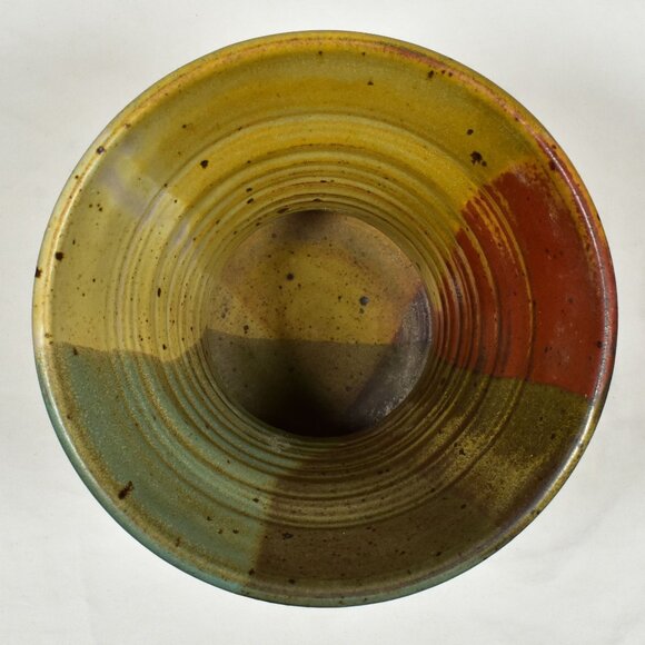 Creitz Ceramic Handmade Pottery Wide Mouth Vase Signed - Picture 6 of 11